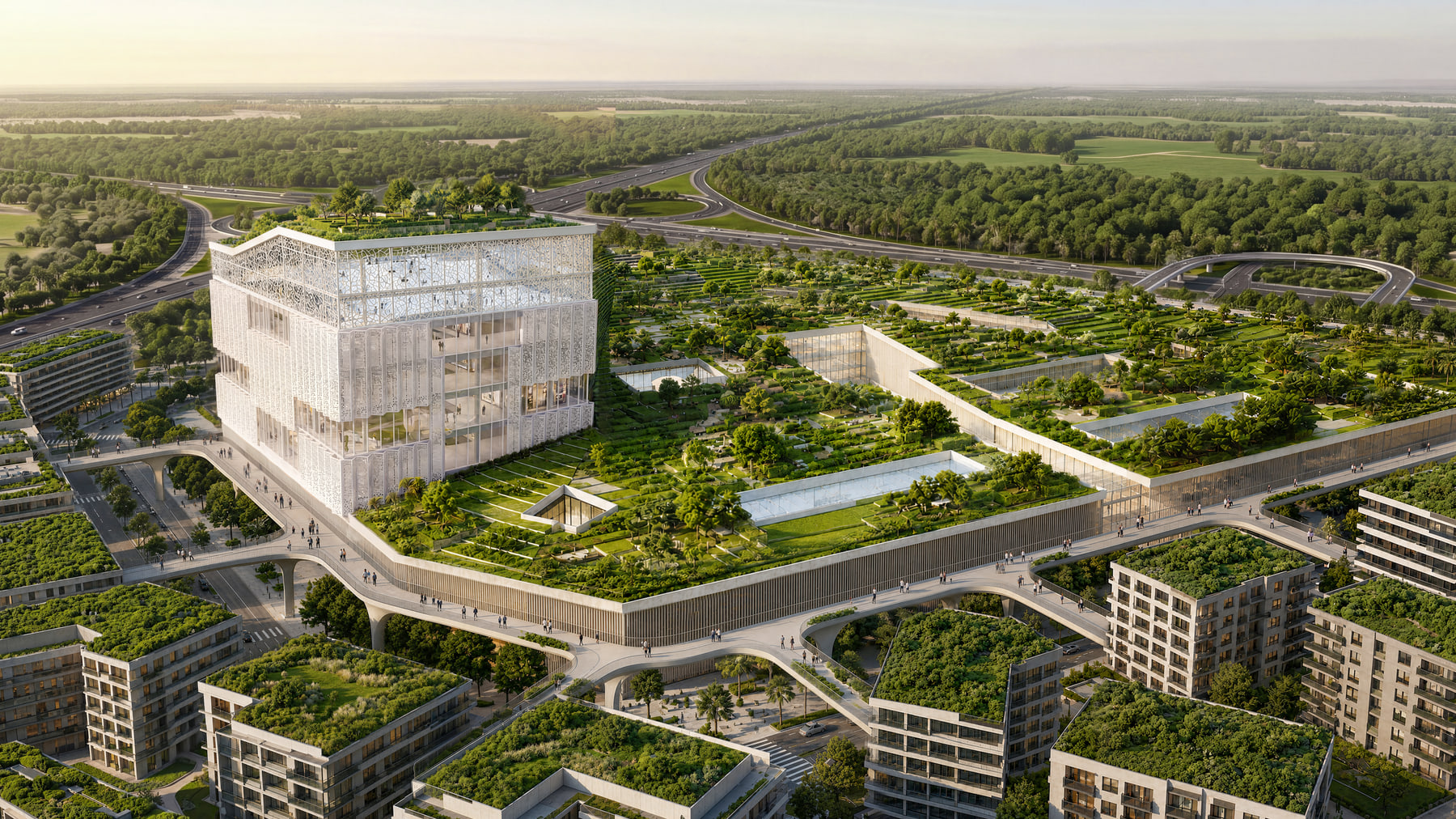 The landmark innovation hub at Abu Dhabi Mira Hills