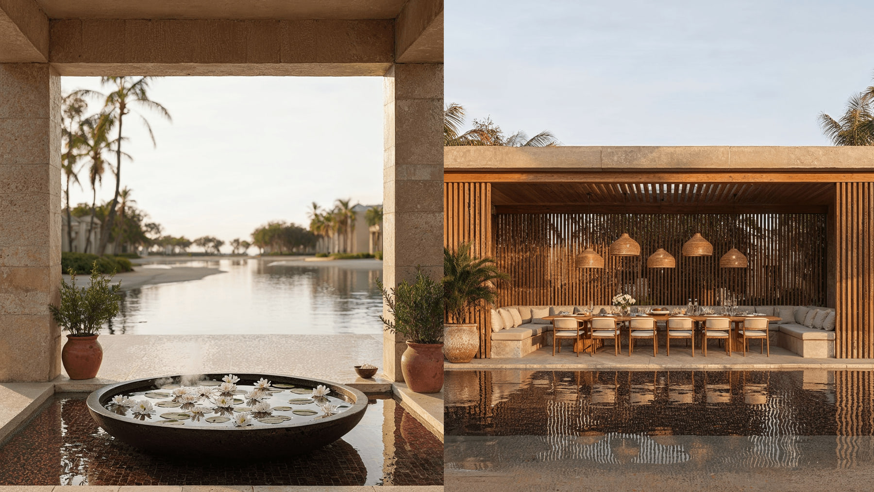 Five-star resort and landscaped grounds at Abu Dhabi Mira Hills